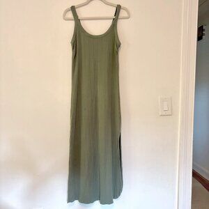 Vitamin A West Rib Tank Dress, L, agave green